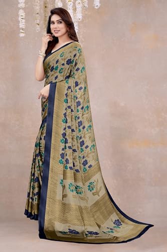 Image of MIRCHI FASHION Saree for Woman Chiffon Floral Printed | Lightweight Daily Wear Women's Sari with Unstitched Blouse Piece (Available in 20 Colors)