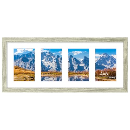 Vittanly 8x20 Collage Picture Frame for Wall Mounting, Driftwood