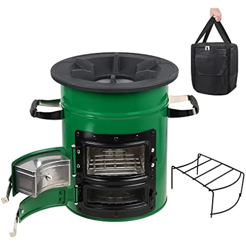 Horno de leña portátil para camping y barbacoa Cover