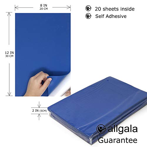 Allgala 20 Pack Self-Adhesive Eva Foam Paper 8X12 Inch Sheets-Royal Blue-Cf85404 #TOP1