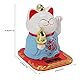 Jwthee Winkende Glückskatze mit Arm, Solar-Glückskatze, viel Glück, Reichtum, einladende Katzen, niedliche Winkekatze, glückliche Feng-Shui-Katze, glückliche chinesische Katze für (Blau)