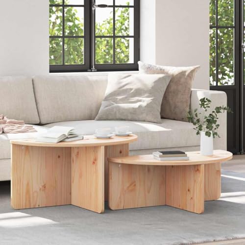 Table basse rustique de qualité supérieure en pin massif véritable - 2