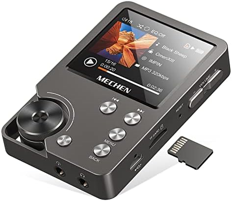 MP3 Player, MECHEN Lossless DSD High Resolution Portable Digital Audio Music Player with 64GB Memory Card, HiFi Lossless Audio Player，Support up to 256GB