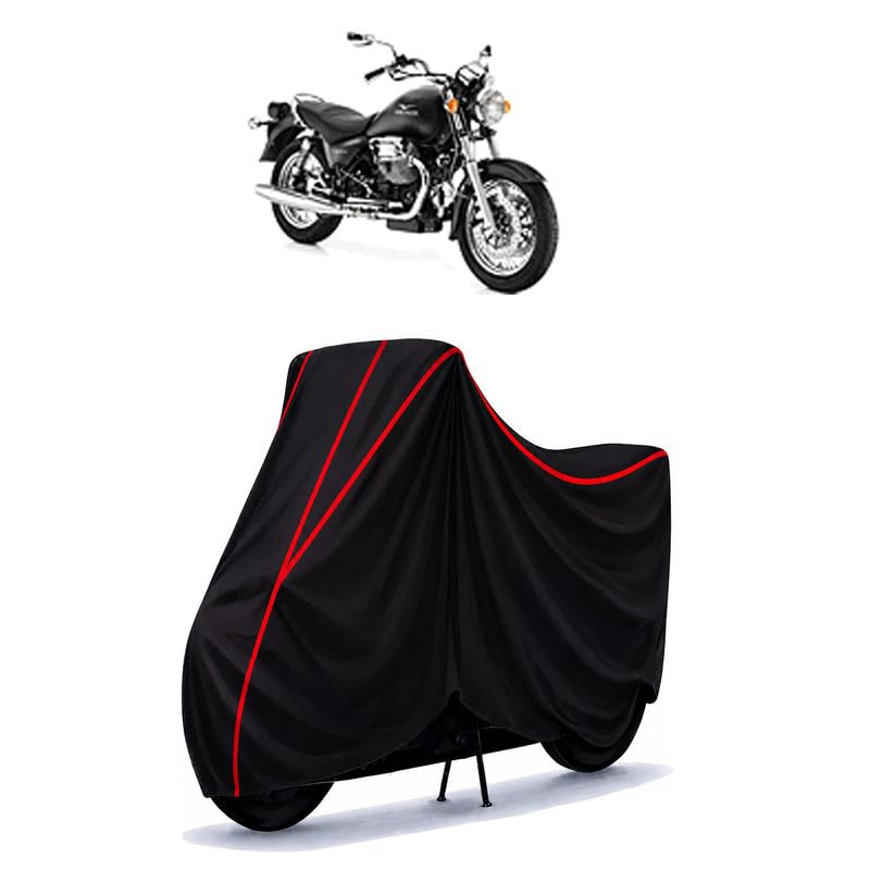 Image of Bellagio Black Eagle Water Resistant Bike Cover for All Motorcycles & Rain | Heavy Duty Taffeta Fabric | UV Protection, Dustproof, Scratchproof | All Weather Two Wheeler Body Cover with Elastic Bottom