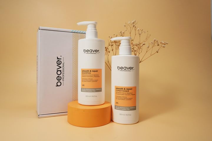 Sulfate Free Smooth Moisturizes Shine Repair Shampoo & Conditioner 16.9oz Duo Dry Frizz Damaged Hair