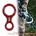 NewDoar Climbing Gear Downhill Equipment, Descender Rappel Rock Climbing Descending Belaying Equipment Rescue Figure 8 Descender Rigging Plate 35KN for Climbing Belaying and Rappeling Device(Red)