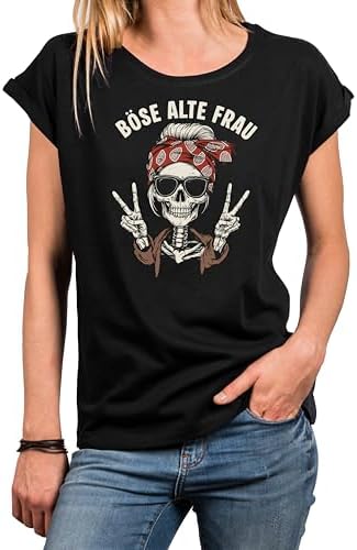 MAKAYA Camiseta Mujer Calavera con Frase - diseño rockero Biker A...