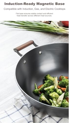 Hivelane Wok de Hierro Fundido 40 cm miniatura 6