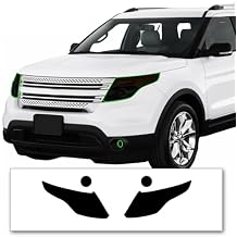 Pre-Cut Headlights & Fog Light Tint Kit Compatible with Ford Explorer 2011-2015 | Precision Cut Stretchable PPF Vinyl Overlay Cover Wrap Dark Smoke