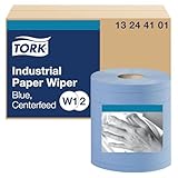Tork Industrial Wiper Blue W1/W2, Centerfeed, 2 x 375 Sheets, 13244101