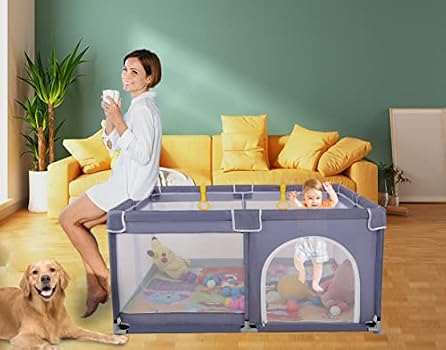 Parc Bébé Modulable 120x120cm Avec Tapis - Espace De Jeu Sécurisé Pour Enfants