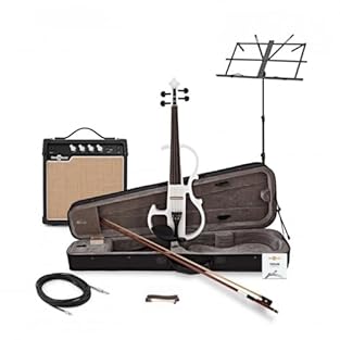 Great value pack which features an amp, music stand, shoulder rest, and string set Incredible design coupled with a remarkable electric sound to offer you the perfect instrument for experimentation Tone control knob and under bridge pickup to offer y...