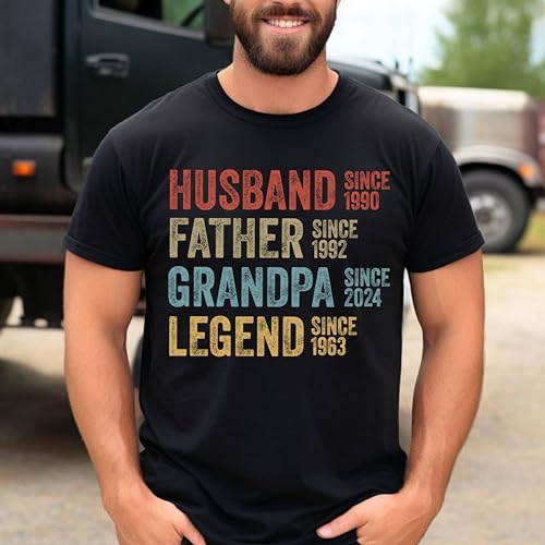 Personalized-Grandpa-T-Shirt-Legend-Husband-Dad-Papa-Grandpa-Shirt-Fathers-Day-Shirts-Custom-Grandpa-Gifts-Men-Shirt Personalized Grandpa T Shirt Legend Husband Dad Papa Grandpa Shirt Fathers Day Shirts Custom Grandpa Gifts Men Shirt
