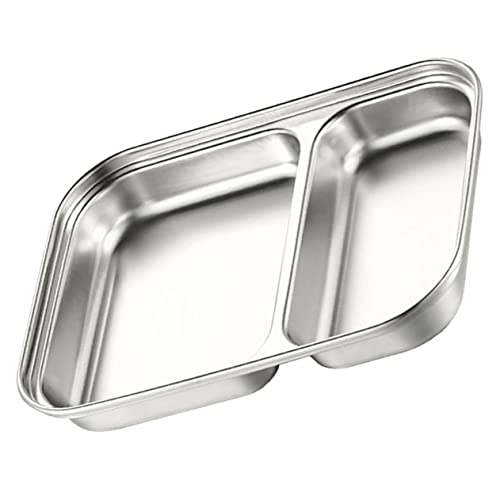 BESTYASH Inoxidable Para Servir Aperitivos Multiusos De Compartimentos Para Patatas Fritas y Snacks Restaurantes o Eventos