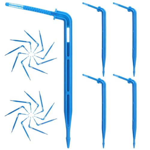 Mobestech Sistema De Riego por Goteo Automático 100 Unidades Estacas De Riego para Plantas De Interior Jardín Fácil Instalación Control Preciso De Humedad Portátil