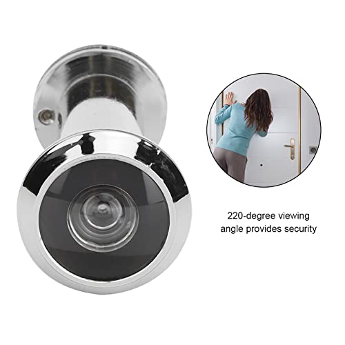Mirilla para puerta 220 grados, visor de privacidad y seguridad con cubierta anti apertura para puertas de 55 a 90mm de grosor, aleación, apertura de 16mm miniatura 3