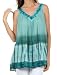 Sakkas Ombre Tie Dye Gauzy Crepe Sleeveless Relaxed Fit Top / Blouse
