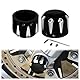 HCmotorku Motorrad Vorderachse Nut Cap passend für Harley Touring Electra Road Street Glide Softail Dyna Sportster ab 2008 schwarz