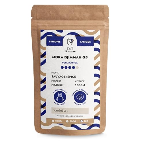Café Moulu Éthiopie 1kg Arabica Évitez la Fadeur Goût Intense