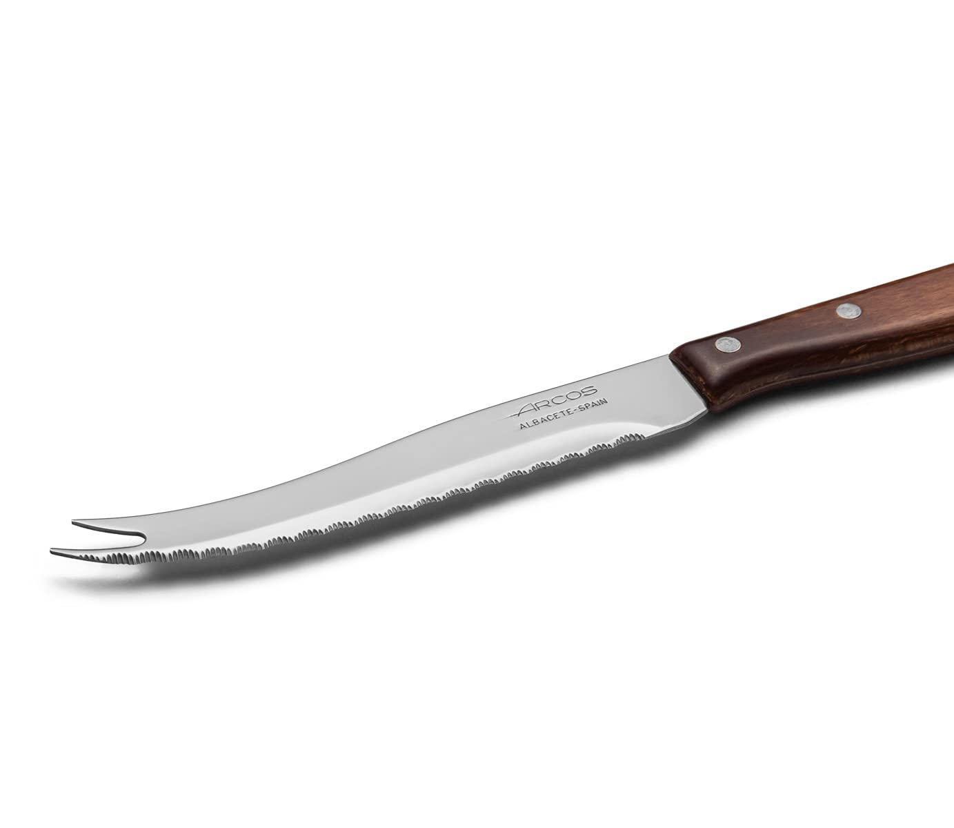 Arcos Cuchillo Para Queso 190 Mm Acero Inoxidable Nitrum Y Hoja 145 Mm. 161 Gr. Mango Ergonómico Polioximetileno POM. Serie Universal. Color Negro