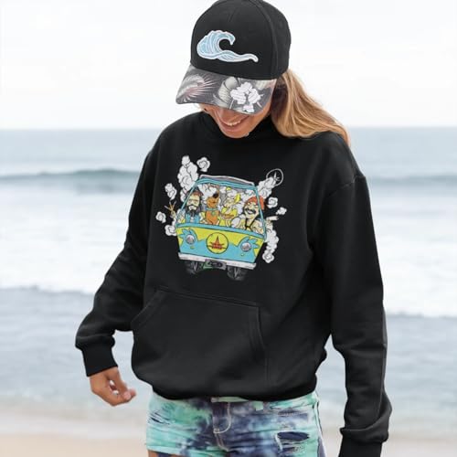 TOP KOALA TEE 80’s Famous Comic Duo Up in Smoke Artist in Mystery Van Unisex Hoodie |for Men and Women - Black and White2