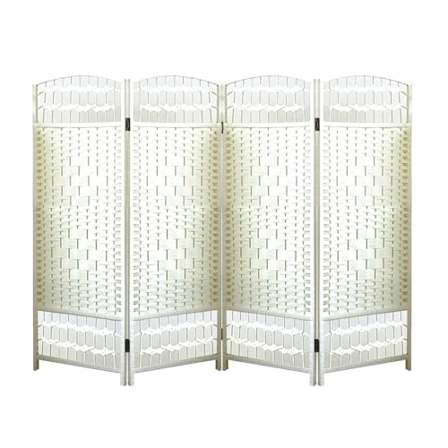 Cloison de séparation pour bureau à domicile et espace de jeux enfant écran pliable blanc