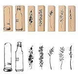 Fácil de Usar: Coloque un poco de tinta en el sello botánico de madera y cúbralo en el papel o en la posición que desee. Y luego obtendrá un patrón agradable después de secar al aire durante varios minutos.