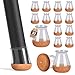 32 Pcs Small Chair Leg Floor Protectors Furniture Pads Floor Protectors for Hardwood Floors Chair Sliders Silicone Covers with Stronger Felt Pads Clear X-small (Fit:14-20mm)