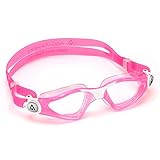 Aqua Sphere Kayenne Jr Kids Swim Goggles - Junior Oversized Anti-Scratch Lens Design, Comfortable Allergenic Leak Free Fit | Unisex Children, Clear Lens, Pink/White Frame, One Size - Image 2