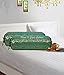 Stylo Culture - Copricuscino etnico tubolare, con motivo floreale, 76 x 38 cm, colore: verde smeraldo e oro