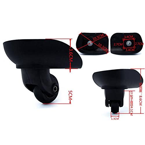 Almencla 1 par de rodas giratórias para mala de viagem rodas de substituição para rodinhas de rodízi