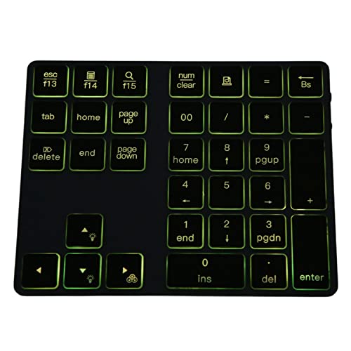 Teclado numérico inalámbrico mini de aluminio con retroiluminación de 7 colores 2