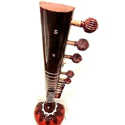 Sitar indien Maharaja Ravi Shankar – moitié décoré avec boîte en fibre - Les Beatles, Paul McCartney, John Lennon, RIngo Starr, George Harrison Sitar indien Maharaja Ravi Shankar – moitié décoré avec boîte en fibre – Image 7