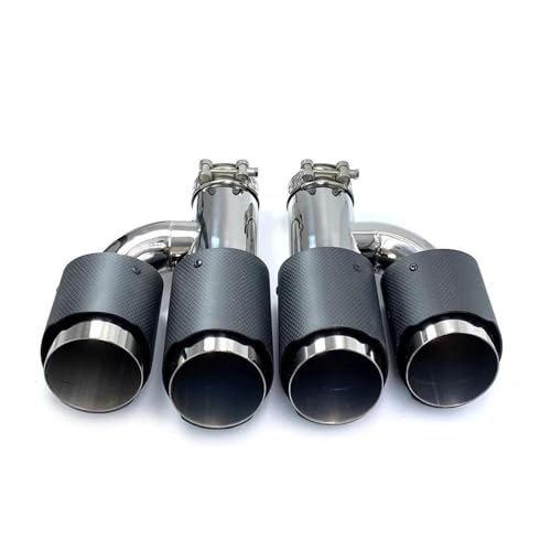Tubo de escape universal de fibra de carbono y acero inoxidable ID 48mm OD 89mm