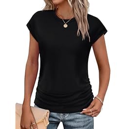 SAMPEEL Summer Tops Ruched...