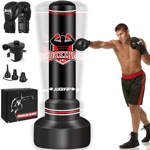 NZQXJXZ Boxsack Stehend Erwachsene 180cm, Aufblasbarer Boxsack mit Boxhandschuhen und elektrische Luftpumpe, Frauen Männer Stand Kickboxen Taschen für die Ausbildung MMA Muay Thai Fitness Anfänger NZQXJXZ Boxsack Stehend Erwachsene 180cm, Aufblasbarer Boxsack mit Boxhandschuhen und elektrische Luftpumpe, Frauen Männer Stand Kickboxen Taschen für die Ausbildung MMA Muay Thai Fitness Anfänger