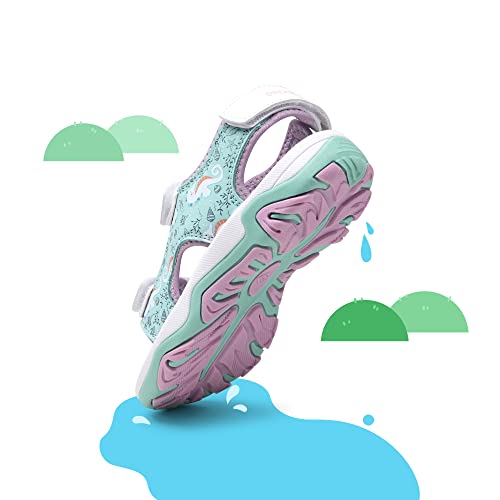 Image of DREAM PAIRS Boys Girls Summer Sandals | Outdoor Athletic Kids Sport Water Shoes Anti-slip Toddler Lightweight Comfortable Cute Cartoon Quick-drying