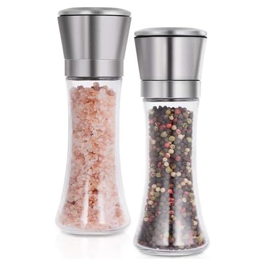 HI NATURE™ Luxe kwaliteit Peper en Zoutmolen set 2 stuks - Pepermolen - Zoutmolen - Instelbare maalgraad - Hervulbaar - Barbecue - BBQ accesoires - Zout peper kruiden - RVS