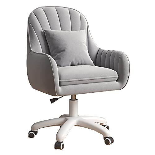 Silla de Escritorio giratoria cómoda Silla de Escritorio para el hogar, Moderna de Terciopelo, Altura Ajustable, giratoria de 360°, Silla de Trabajo tapizada para computadora para Sala de es