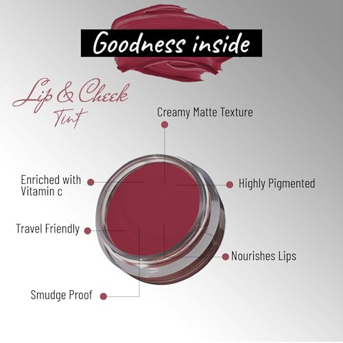Image of Seven Seas Lips & Cheek Tint | Matte Natural Blush for Women | Lip Tint with Vitamin E | Nourishing Cheek Tint (Mandy)