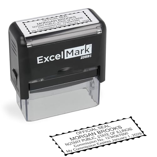 ExcelMark Notary Stamp for All 50 States - Official State Seal - Illinois