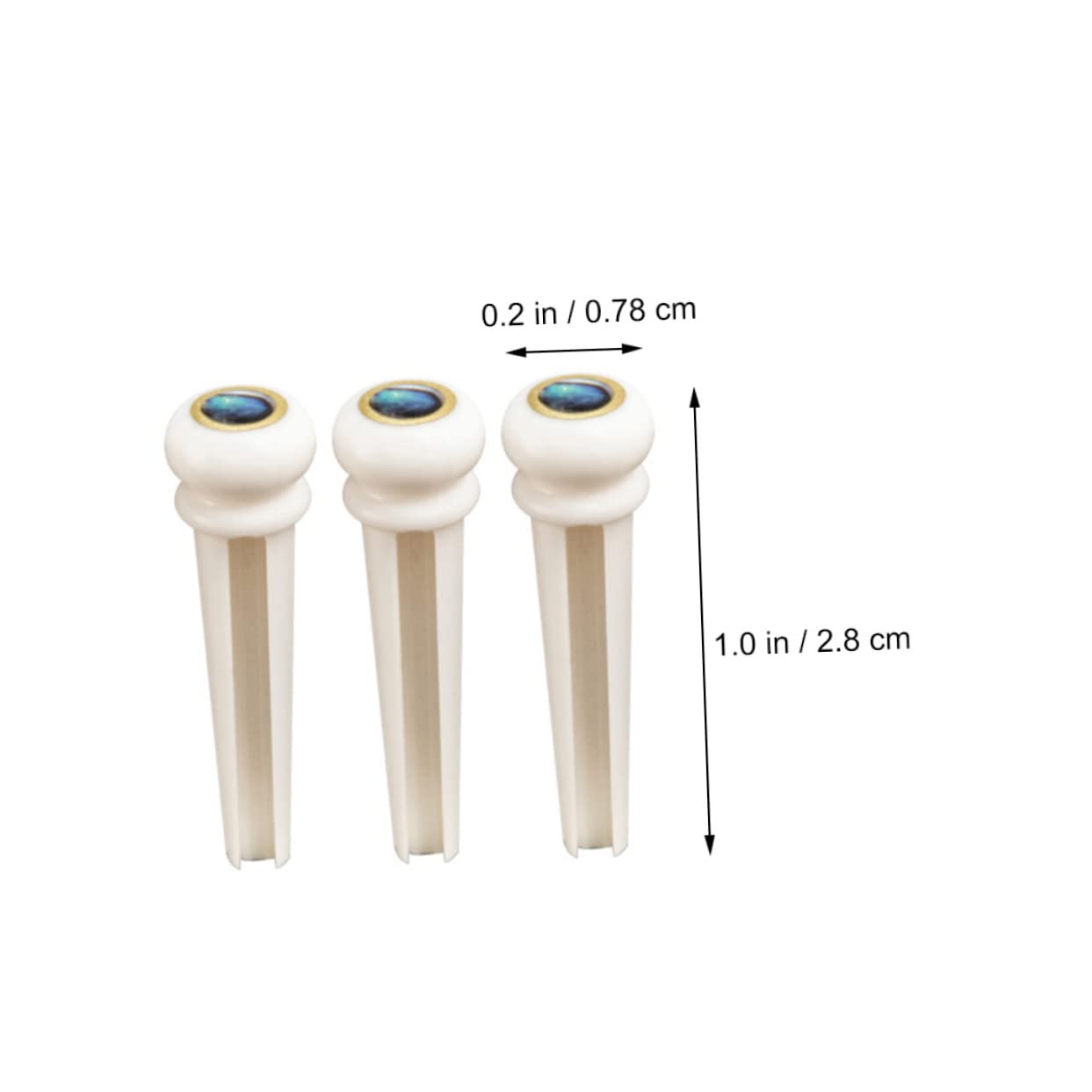 Toyvian 18pezzi Perni Per Ponte Chitarra Acustica Da Osso Di Mucca Con Inlay Punto Per Stile e Durata Compatibili Con Chitarre Folk Accessori Di Alta Qualità Per Sostituzione e