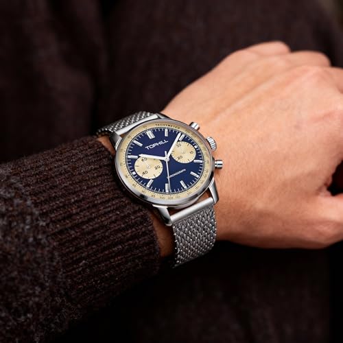 Image of TOPHILL Men Watches Automatic Mechanical Watches - Dive, GMT, Chronograph & Dress Styles | 316L Stainless Steel, Sapphire Crystal, Ceramic Bezel | 5ATM-300M Waterproof with Super Luminous | Classic Business & Sport Casual