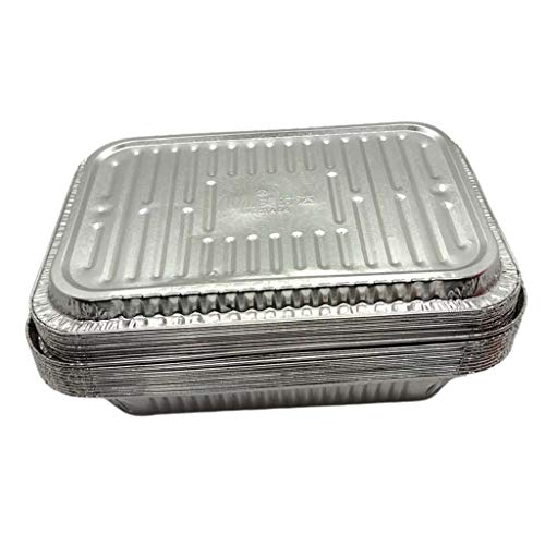 Bandejas coletoras de alumínio FLAMEER para assar, assar e cozinhar, prata – 10 peças