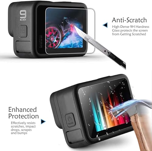 Image of VERTUS Premium Tempered Glass Screen Protector Compatible for GoPro Hero 12 / Hero 11 / Hero 10 / Hero 9 (3 P'cs Set)