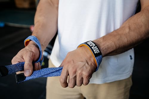 Image of WARM BODY COLD MIND V2 Lifting Wrist Straps for Weightlifting - Hand Straps for Powerlifting, Weight Lifting, Bodybuilding Functional /Cross Training, Deadlift Gym Bar, Cotton