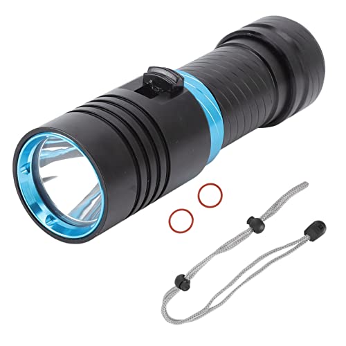 plplaaoo Linterna, Linterna de Buceo de 5000 LM, Linterna subacuática Impermeable, IPX8 100 m, LED L2 infinitamente Regulable, Luces subacuáticas, para Cueva de Aguas Profundas bajo el Agua