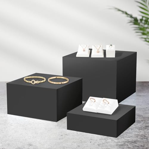 Elevadores de buffet Gowing en negro para mesas de postres 5