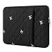 BAAGOAZ 11-12 Inch Laptop Sleeve with Front Pocket, Embroidered Bows, Black
