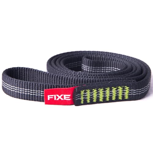 FIXE - Eslingas escalada Poliamida - Anillo cosido de cinta, Anillo 16mm Gris oscuro 65cm - Alta resistencia 22 kN y durabilidad - Anillo Industrial